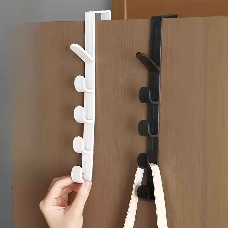 4-Hook Over-the-Door Adjustable Clothing & Bag Organizer