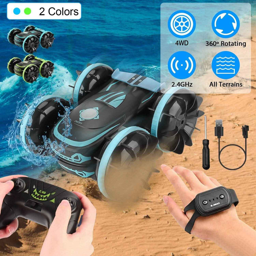 2-in-1 Amphibious RC Car Toy 4GHz 4WD Double-sided 360¬∞ Rotating Stunt Car