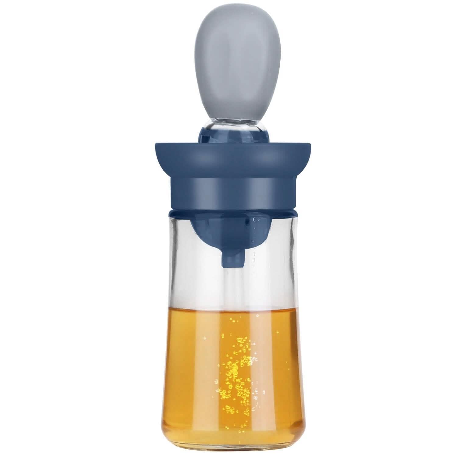 2-in-1 Glass Olive Oil Dispenser with Silicone Dropper