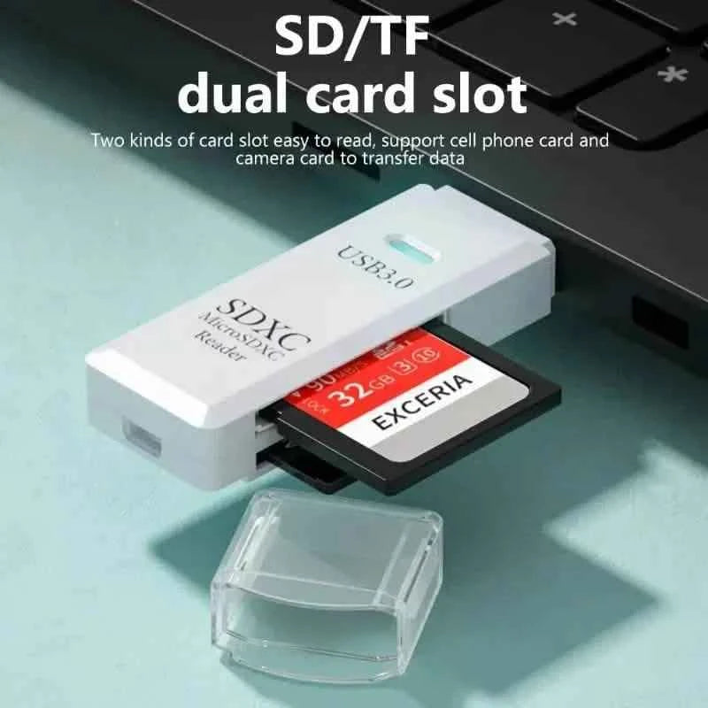 2-in-1 Multi Card Reader USB 3.0 Micro SD TF Card Memory Flash Drive Adapter