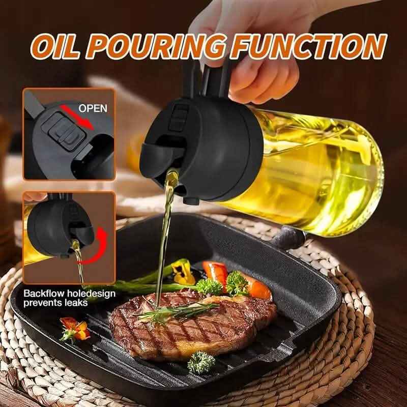2-in-1 Portable Oil Sprayer and Dispenser
