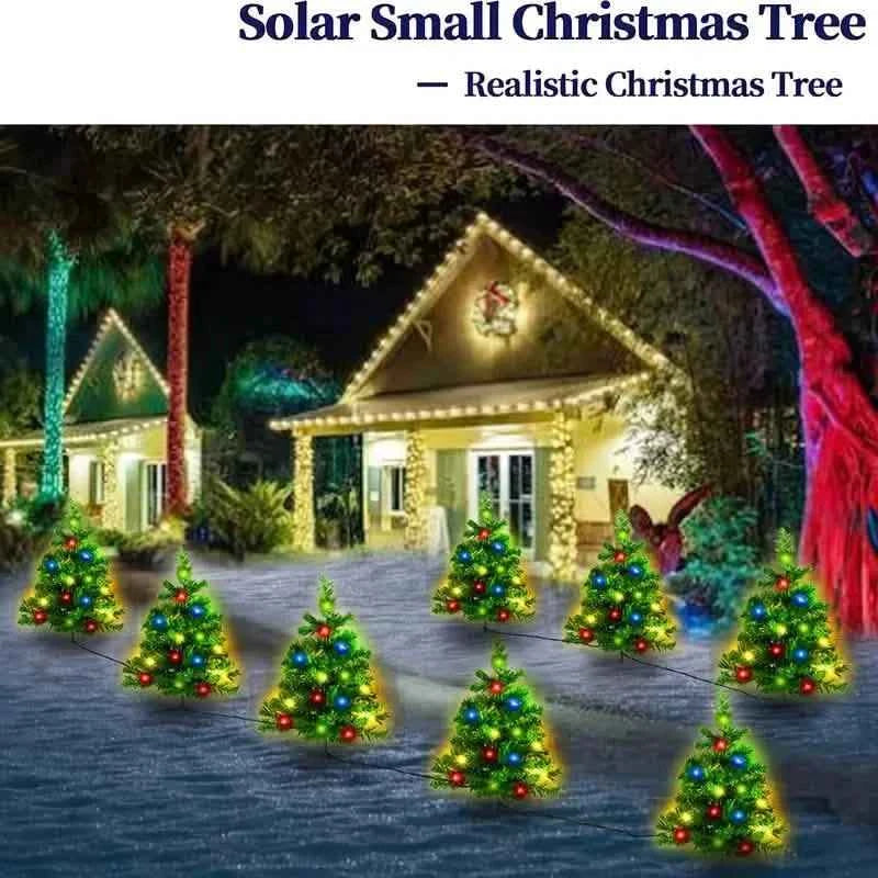 2-in-1 Solar Christmas Tree Lawn Light