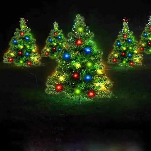 2-in-1 Solar Christmas Tree Lawn Light