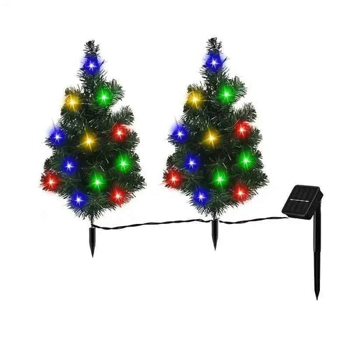 2-in-1 Solar Christmas Tree Lawn Light
