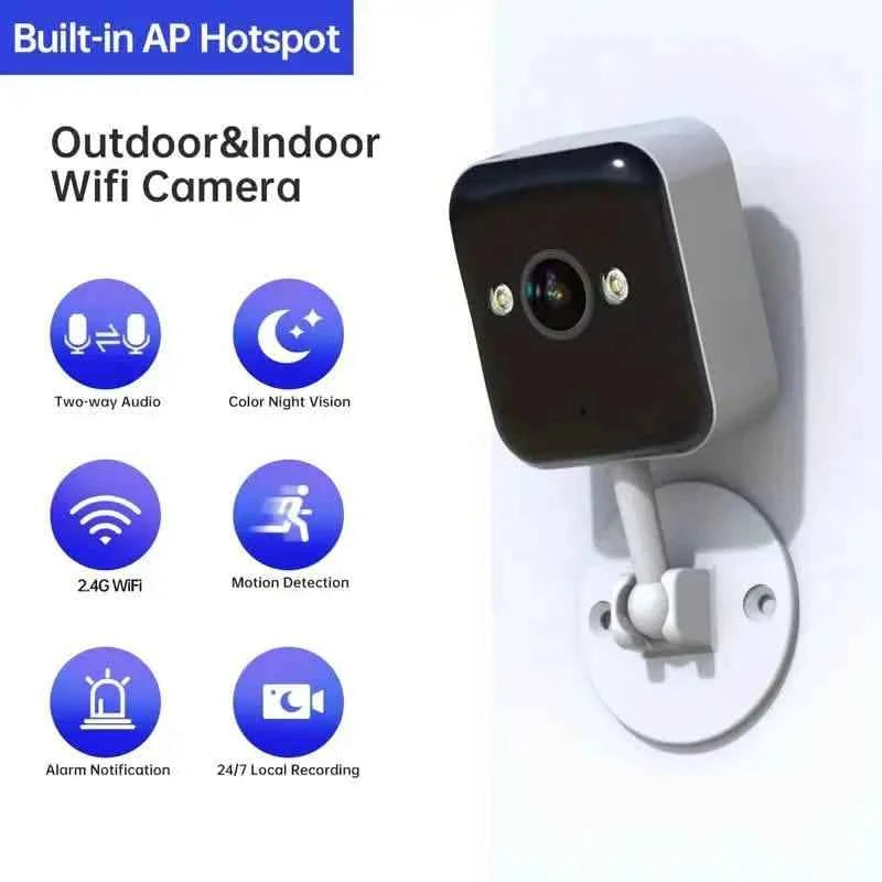 2-Pack: 1080P FHD Wireless Surveillance Camera, Full-Color Night Vision, Two-Way Voice & More