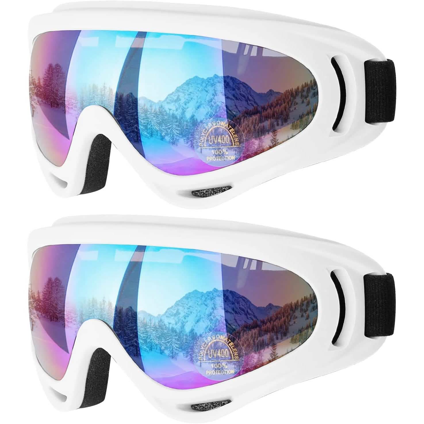2-Pack: Anti-Scratch Dustproof Sports Goggles