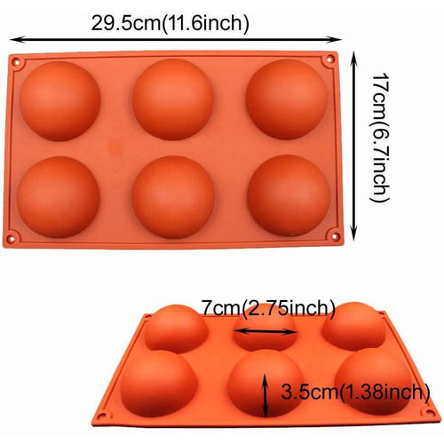 2-Pack: Baker Depot 6-Hole Silicone Mold
