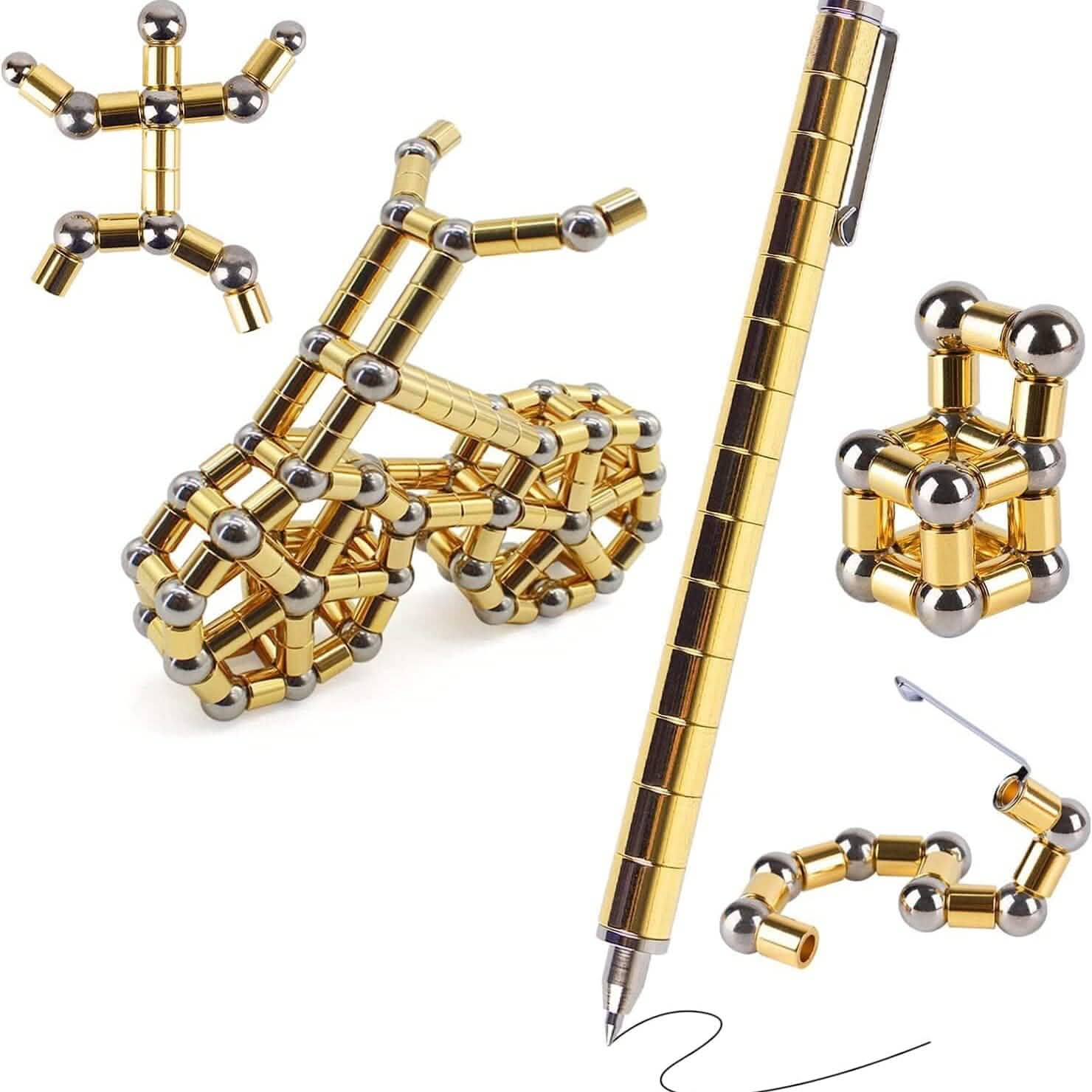 2-Pack: Decompression Magnet Metal Pen