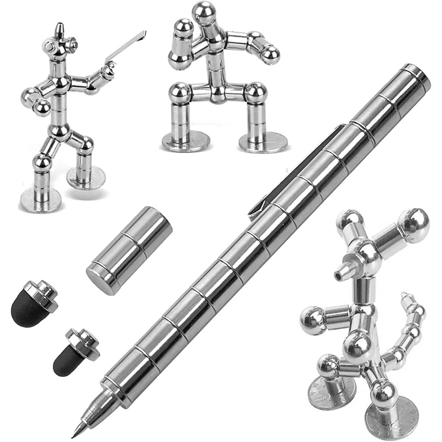 2-Pack: Decompression Magnet Metal Pen