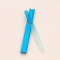 2-Pack: Double-Sided Etched Fingernail Glass Nail File with Case