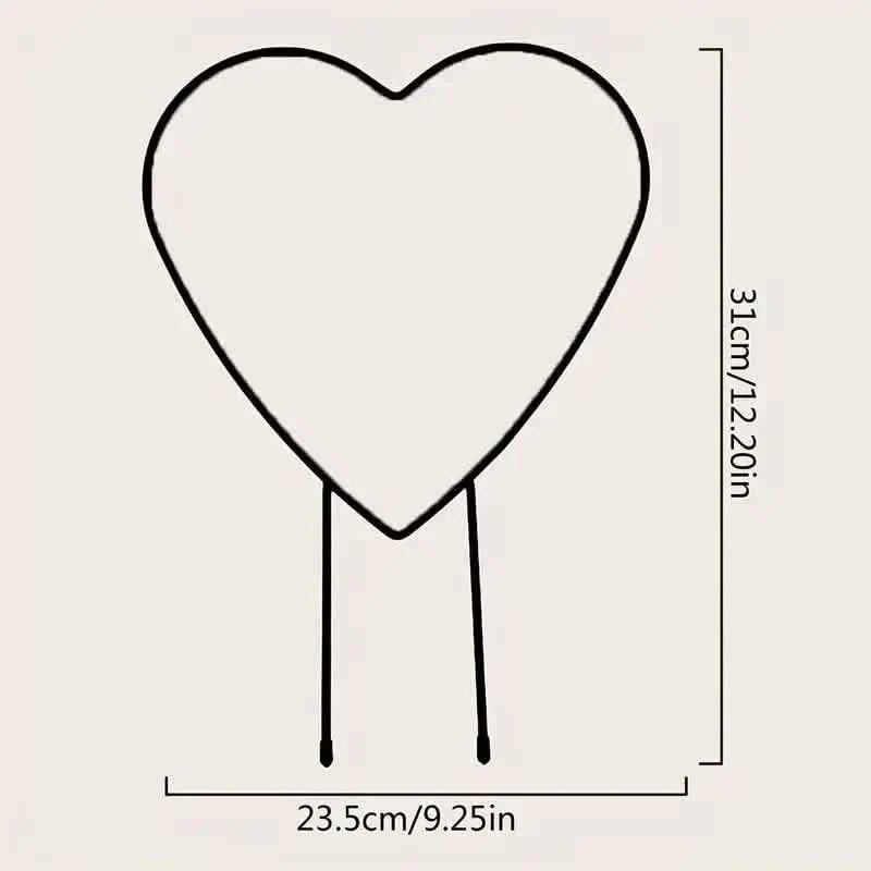 2-Pack: Heart-Shaped Plant Support Stake