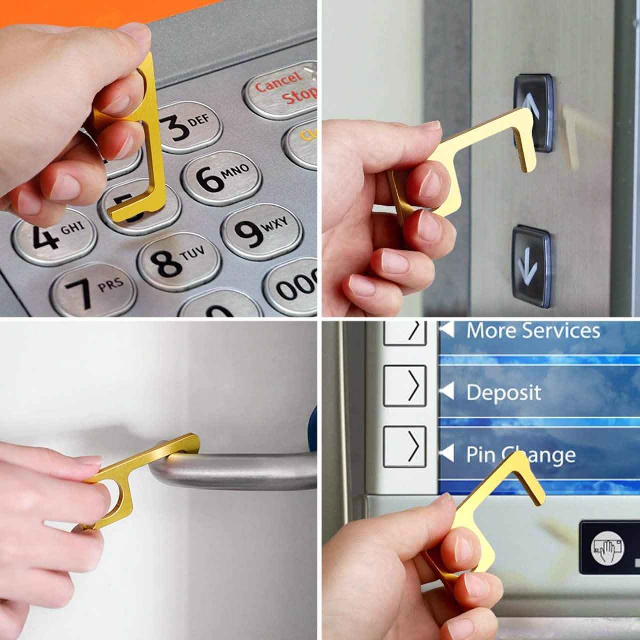 2-Pack: Portable Press Elevator Tool and Door Handle Key