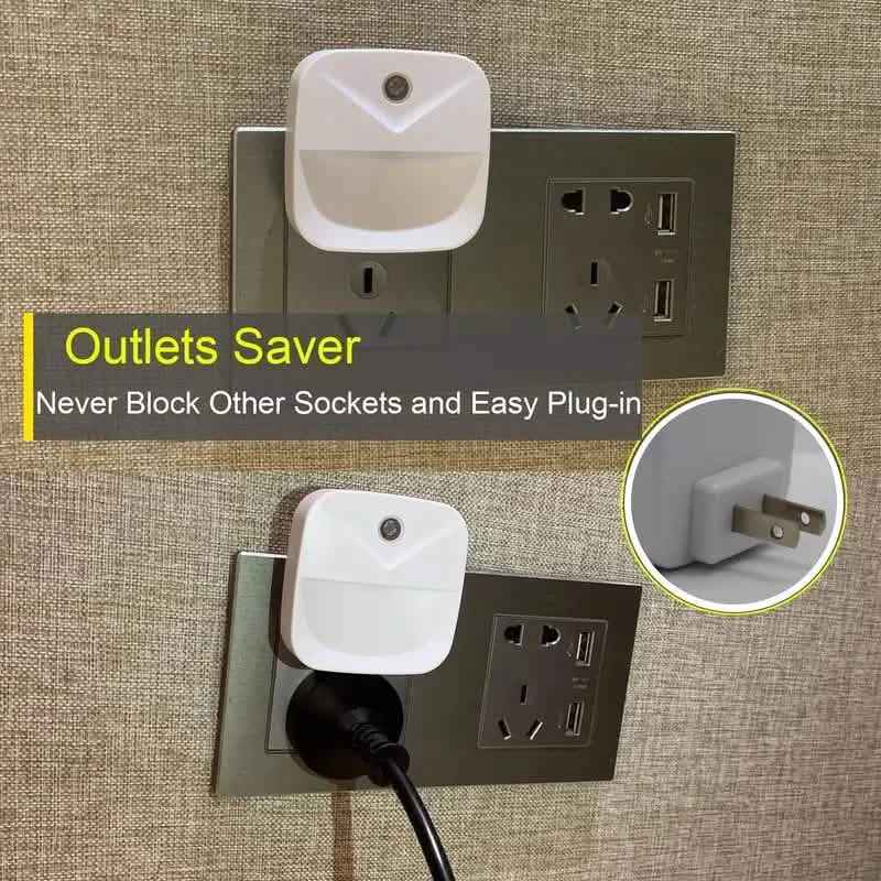 2-Pack: LED Night Light, Night Lights Plug Into Wall With Dusk-to-Dawn Sensors
