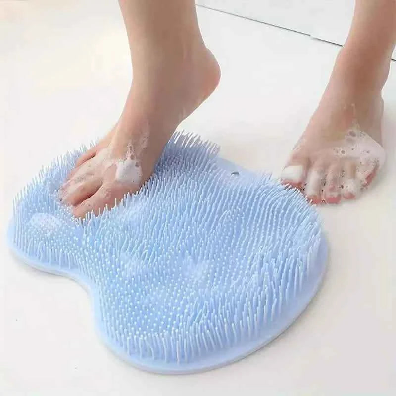 2-Pack: Non-Slip Foot & Back Scrubber with Exfoliating Cushion