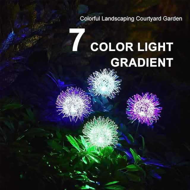 2-Pack: Outdoor Solar Dandelion Lawn Lights