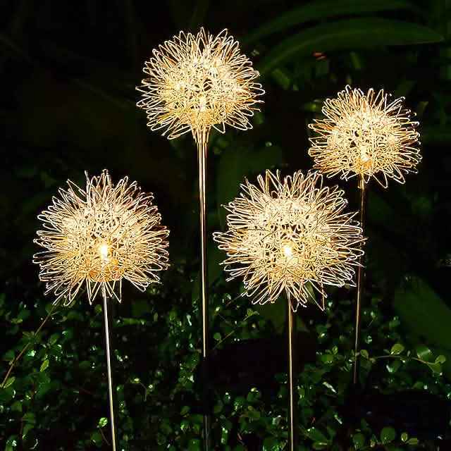 2-Pack: Outdoor Solar Dandelion Lawn Lights