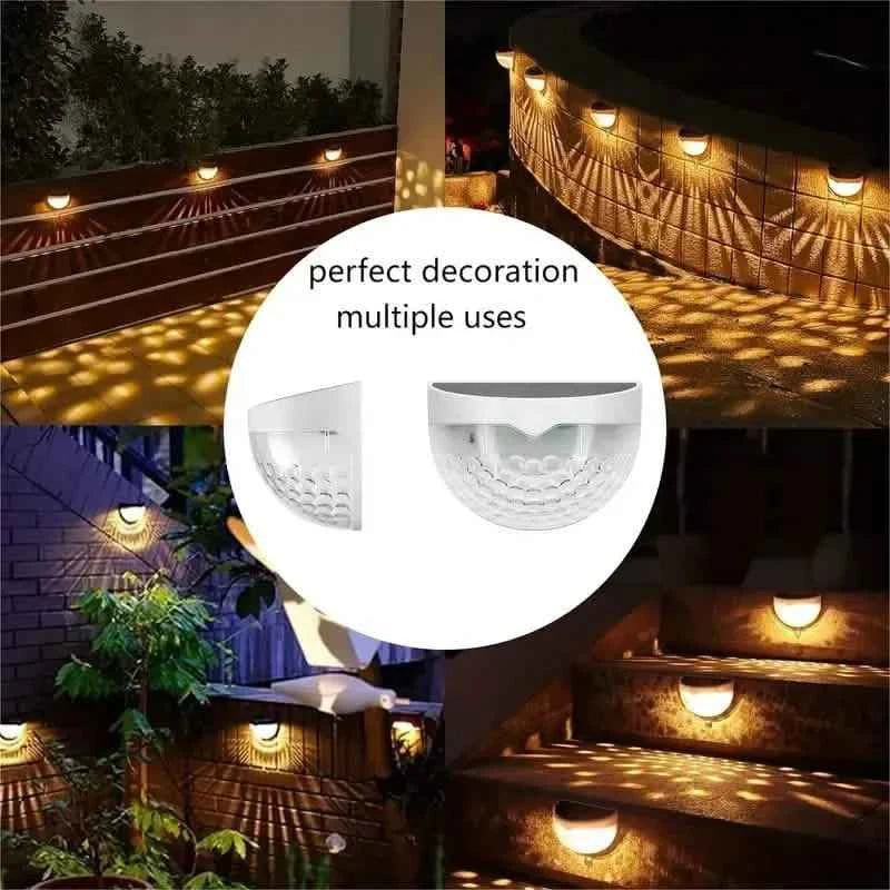 2-Pack: Solar Fence Deck and Wall Lights