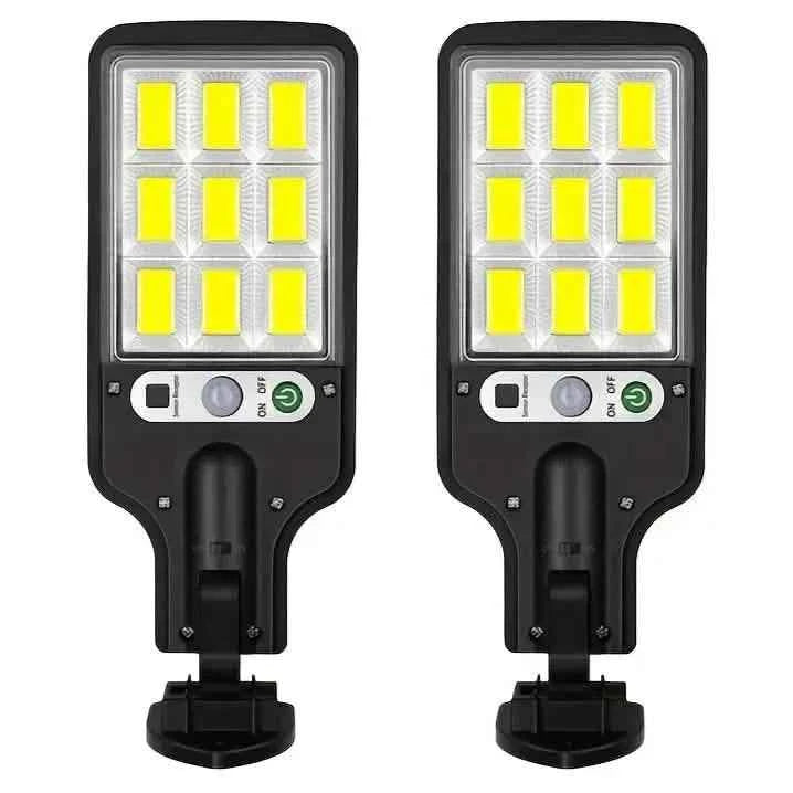 2-Pack: Solar Outdoor Security Street Lighting, 3 Modes With Wireless Motion Sensing and Remote Control