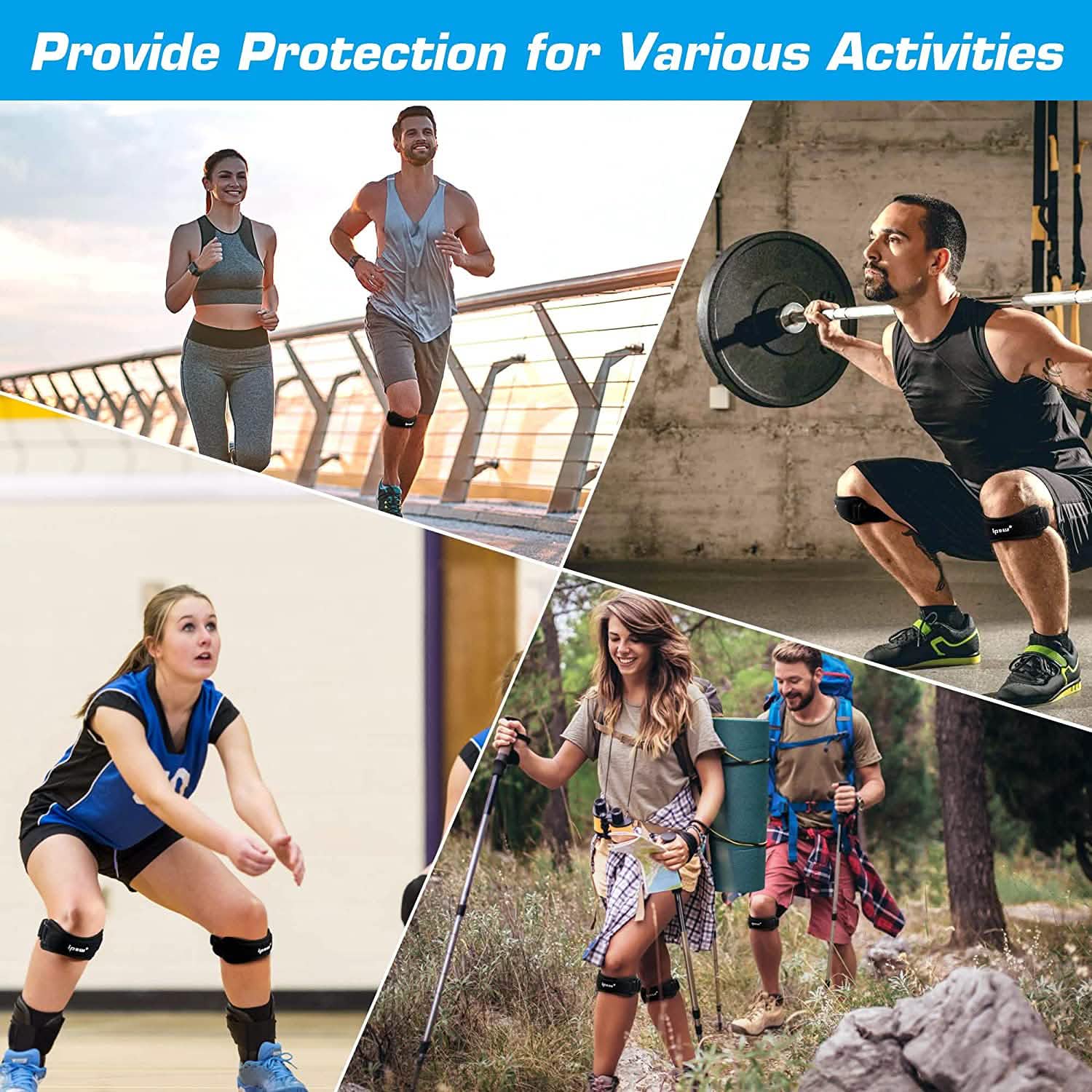 2-Pack: Stabilizer Straps for Knee and Patella Pain Relief