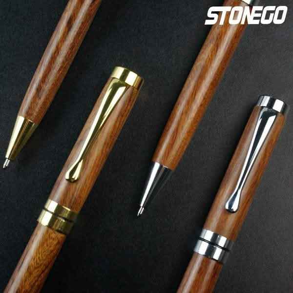 2-Pack: Wooden Twist Ballpoint Pen