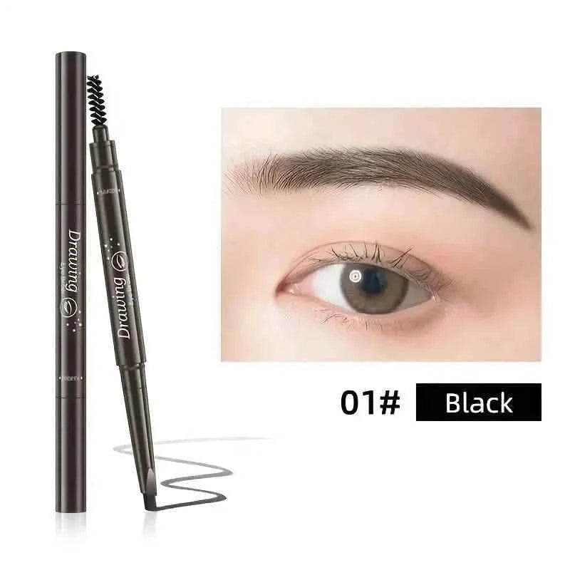 2-Pack: Natural Makeup Double Heads Automatic Eyebrow Pencil Waterproof Long-lasting
