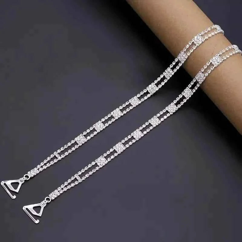 2-Piece Set: Elegant & Sexy Rhinestone Bra Straps