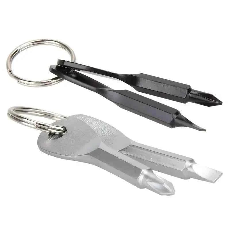2-Piece Set: Portable Mini Screwdriver Key Ring