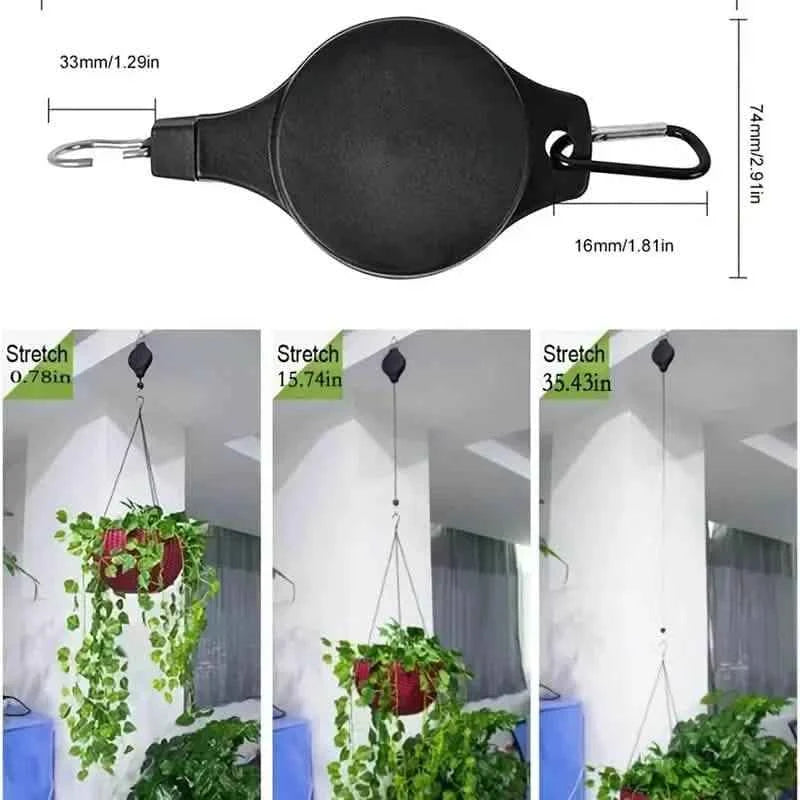 2-Piece: Telescopic Lifting Hooks for Garden Pots