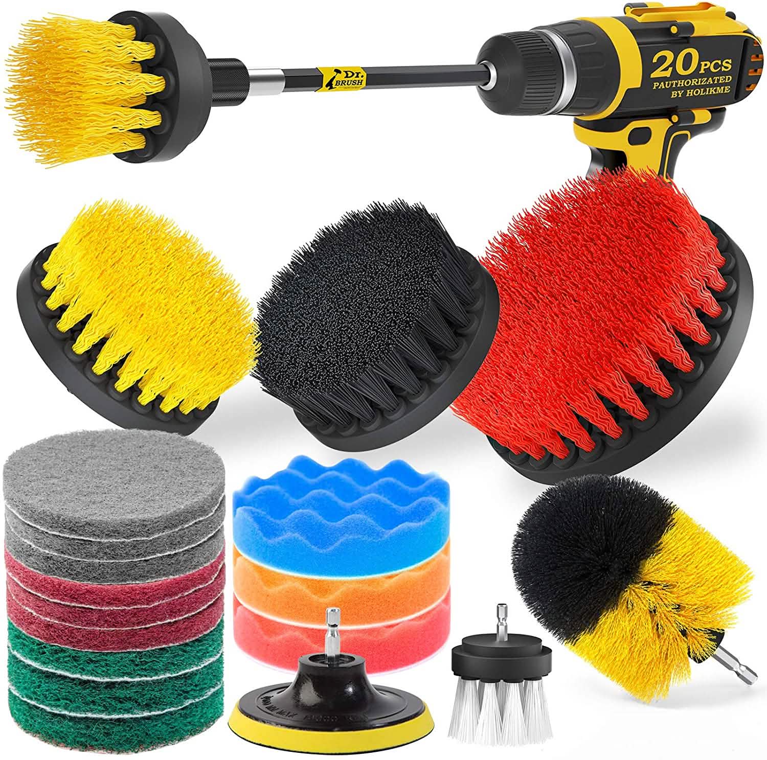 20-Pack: Holikme Drill Brush Attachments Set