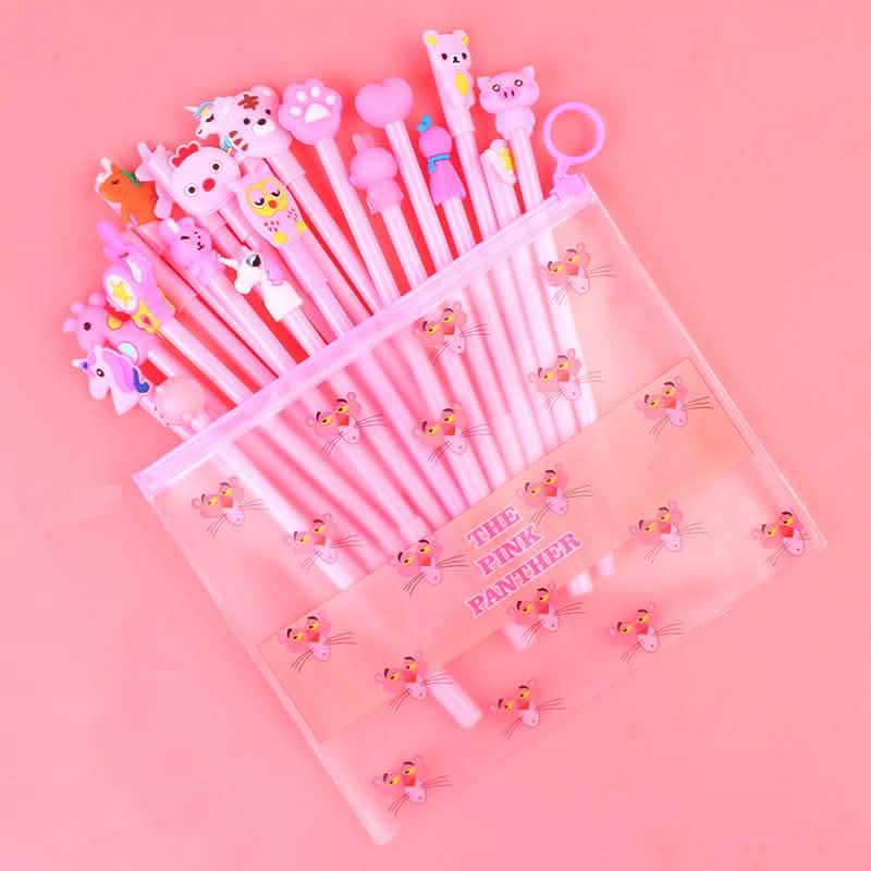 20-Piece: Cute Gel Cartoon Pen Set