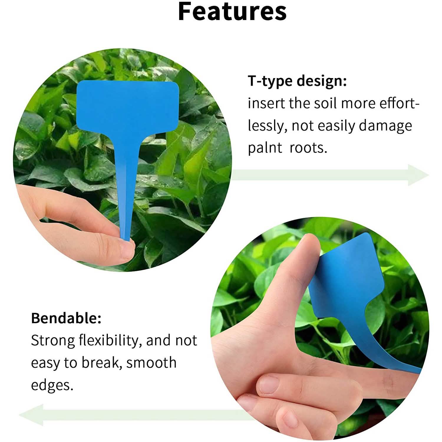 200-Piece: Plastic Plant T-Type Tags Nursery Garden Labels