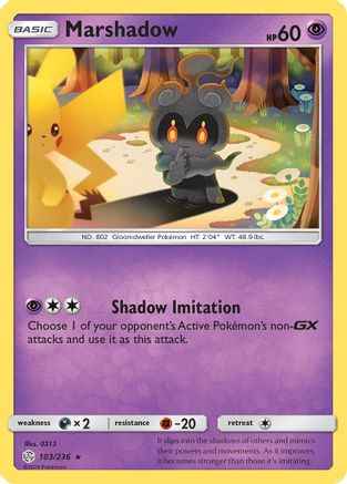 Marshadow 103/236 - SM  Cosmic Eclipse Reverse Holofoil