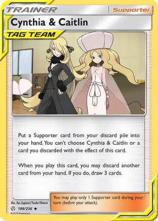 Cynthia & Caitlin 189/236 - SM  Cosmic Eclipse Reverse Holofoil