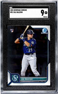 Graded 2022 Topps Bowman Chrome Cal Raleigh #51 Rookie RC Baseball Card SGC 9 Mint