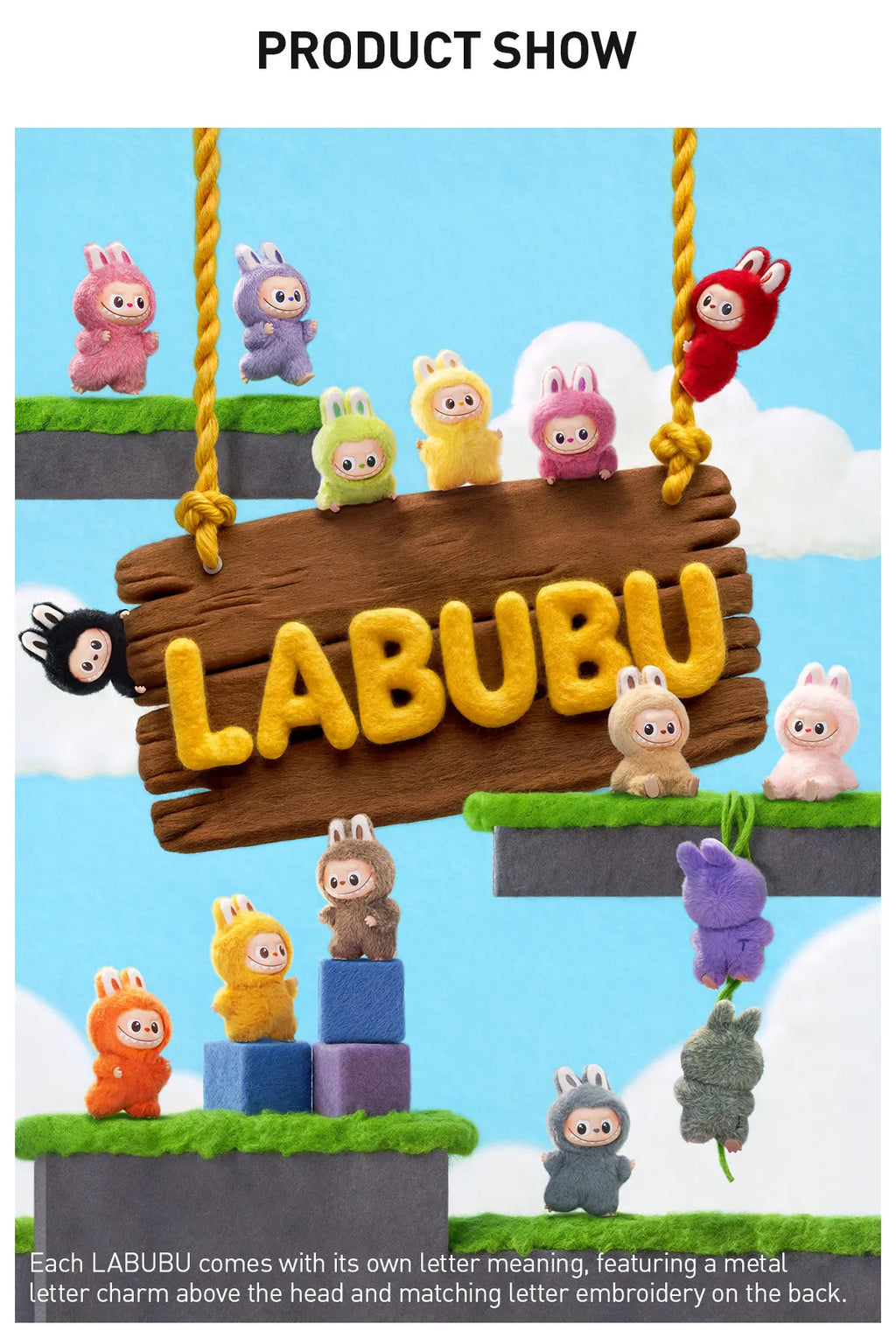 Pop Mart Labubu Pin for Love Series Blind Box (A-M) Yellow
