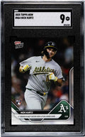 Graded 2025 Topps Now Nick Kurtz #464 1st Rookie in MLB History With a Four Homer Game Rookie RC Baseball Card SGC 9 Mint