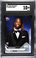 Graded 2025 Topps Now Ashton Jeanty #D2 Record Setting RB Selected 6th Overall Rookie RC Football Card SGC 10 Gem Mint