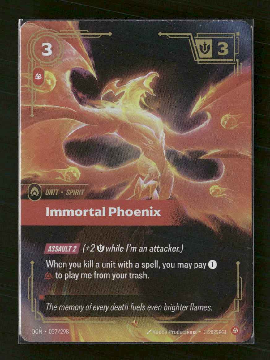 Immortal Phoenix #037/298 Holofoil Epic - Riftbound Origins