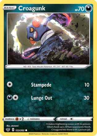 Croagunk 123/202 - SWSH01 Sword & Shield Base Set