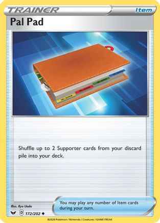 Pal Pad 172/202 - SWSH01 Sword & Shield Base Set Reverse Holofoil