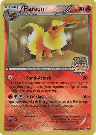 Flareon (Regional Championships) [Staff] 012/108 - League & Championship Cards Reverse Holofoil