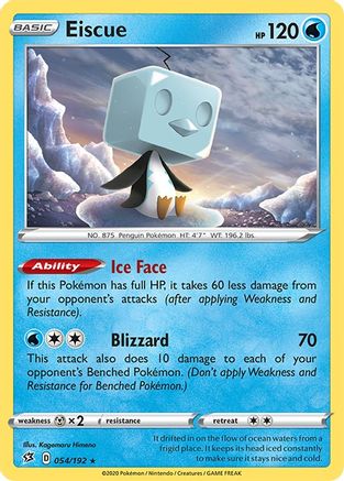Eiscue 054/192 - SWSH02 Rebel Clash Holofoil