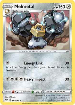 Melmetal 130/189 - SWSH03 Darkness Ablaze