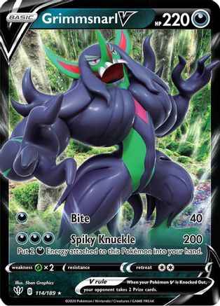Grimmsnarl V 114/189 - SWSH03 Darkness Ablaze Holofoil