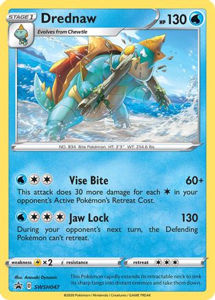 Drednaw SWSH047/307 - SWSH Sword & Shield Promo Cards Holofoil