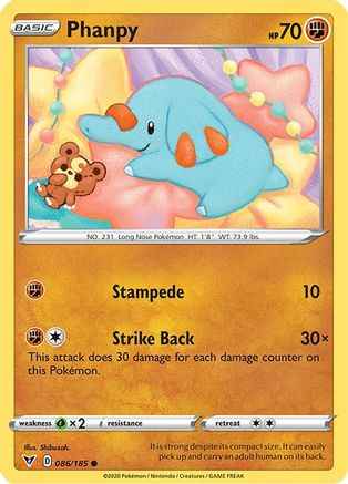 Phanpy 086/185 - SWSH04 Vivid Voltage Reverse Holofoil