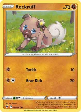Rockruff 094/185 - SWSH04 Vivid Voltage Reverse Holofoil