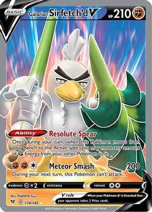 Galarian Sirfetch'd V (Full Art) 174/185 - SWSH04 Vivid Voltage Holofoil