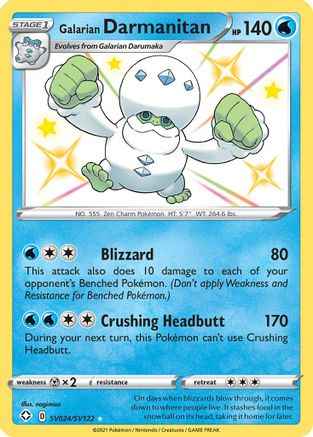 Galarian Darmanitan SV024/SV122 - Shining Fates Shiny Vault Holofoil