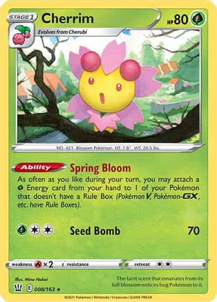 Cherrim 008/163 - SWSH05 Battle Styles Holofoil